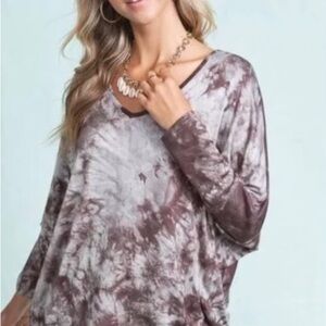Tie Dye Top~Mocha